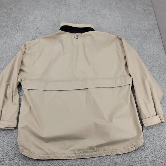 Chaps Ralph Lauren Jacket Mens XL Tan Packable Hood Vintage 90s Classic Logo - Picture 3 of 16